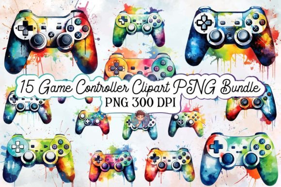 15 Game Controller Clipart PNG Bundle: A Practical Choice for Designers and Creators