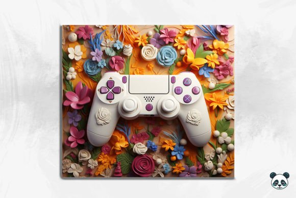 3D Game Controller Tumbler Wrap PNG – A Creative Design for Modern Sublimation Projects