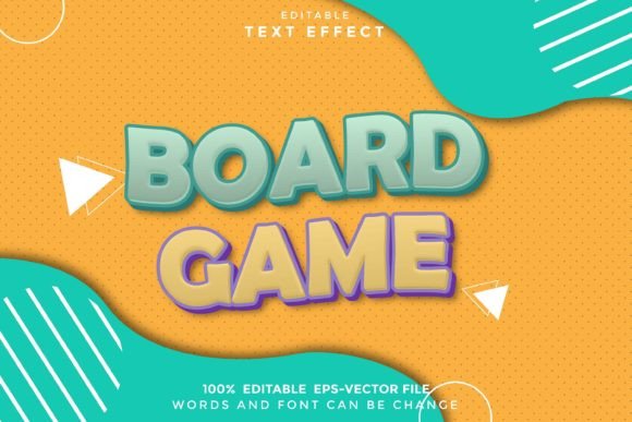 Board Game Editable Text Effect for Creative Design Projects