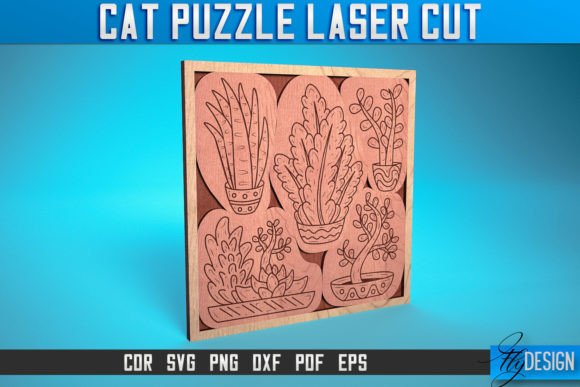 Cat Puzzle Laser Cut SVG Puzzle Game: Creative Fun Meets Practical Craft