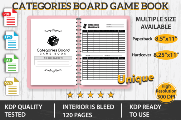 Categories Board Game Book KDP: A Creative Tool for Game Designers and Self-Publishers