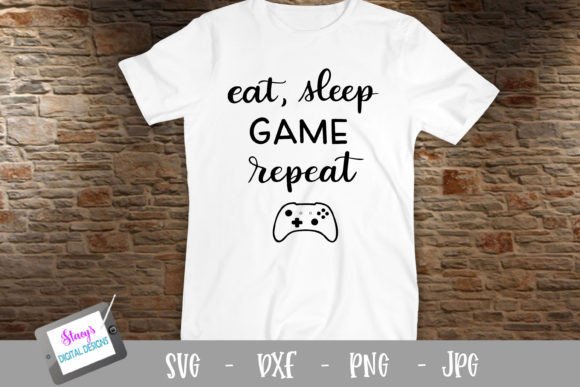 Customize Your Projects with Video Game SVG - Eat Sleep Game Repeat 1