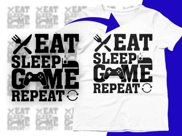 Eat Sleep Game Repeat: A Funny Gaming Quote for Creative Projects