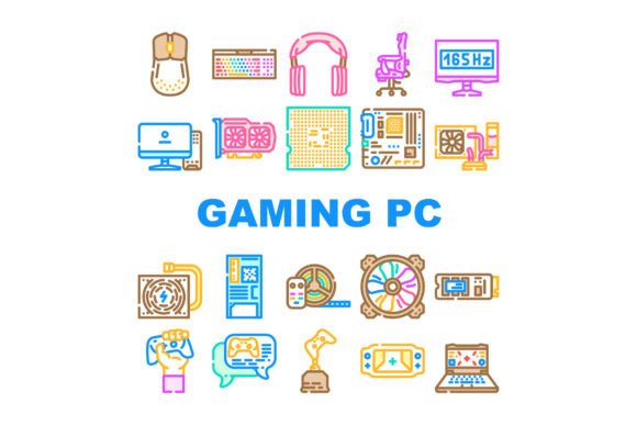 Enhancing Your Gaming Projects with Game PC Computer Gaming Icons Set Vector