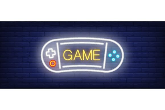 Exploring the Vibrant World of Neon Text and Portable Gaming Consoles