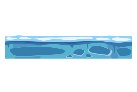 Frozen Seamless Ground. Cartoon Game Ice: A Practical Guide for Game Developers and Designers
