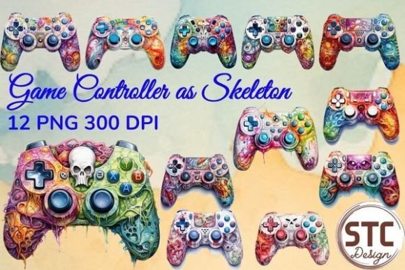 Game Controller As Skeleton Sublimation: Creative Design for Print-on-Demand and Lifestyle Products
