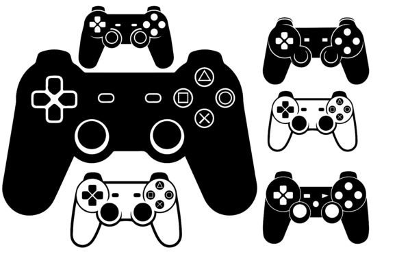 Game Controller Vector Silhouette: Design Resource Guide