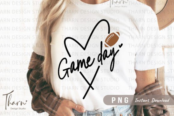 Game Day Football Heart PNG Sublimation: A Creative Design Essential