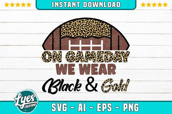 Game Day Spirit with Black Gold Designs