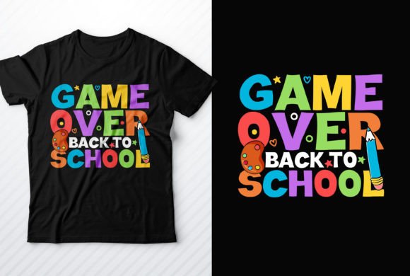 Game Over Back to School T-Shirt Design