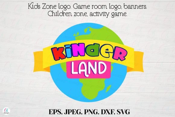 Kids Zone Logo 23: A Versatile Design for Game Rooms and Activity Spaces