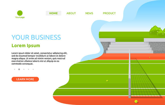 Outdoor Tennis Court Sport Game: A Versatile Graphic for Creative and Recreational Projects