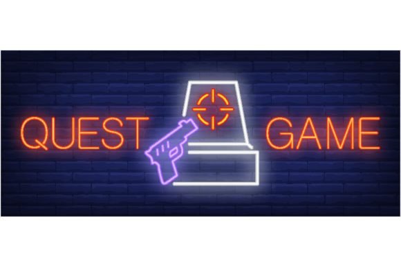 Quest Game Neon Text with Pistol and Tar: Redefining Visual Storytelling in Digital Advertising