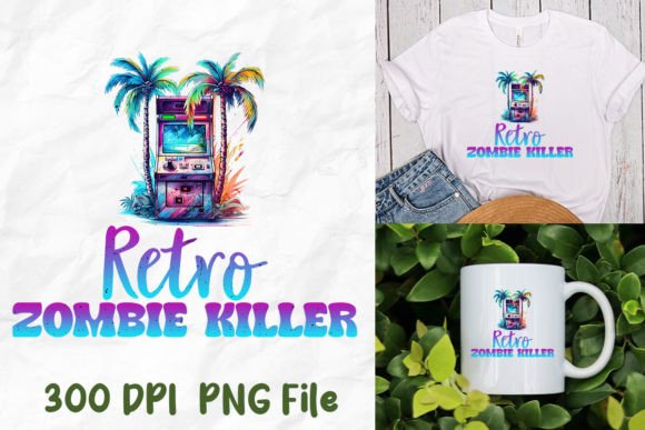 Retro Zombie Arcade Game Machine Designs