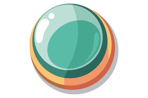 Round Glossy Button: Green Cartoon Game – A Versatile UI Element for Creatives and Businesses