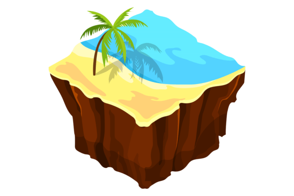 Tropical Beach: The Rise of Isometric Game Flying Islands in Digital Design