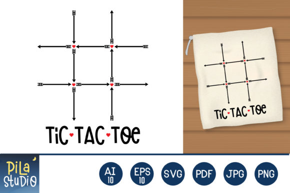 Valentine's Day Fun with Tic Tac Toe Bag Game SVG