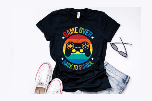 Vintage Retro Game Over T-Shirt Design