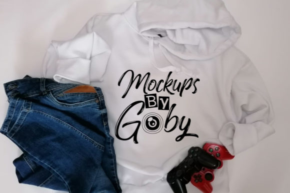 White Hoodie Mockups with Game Controllers: A Creative Tool for Designers and Businesses